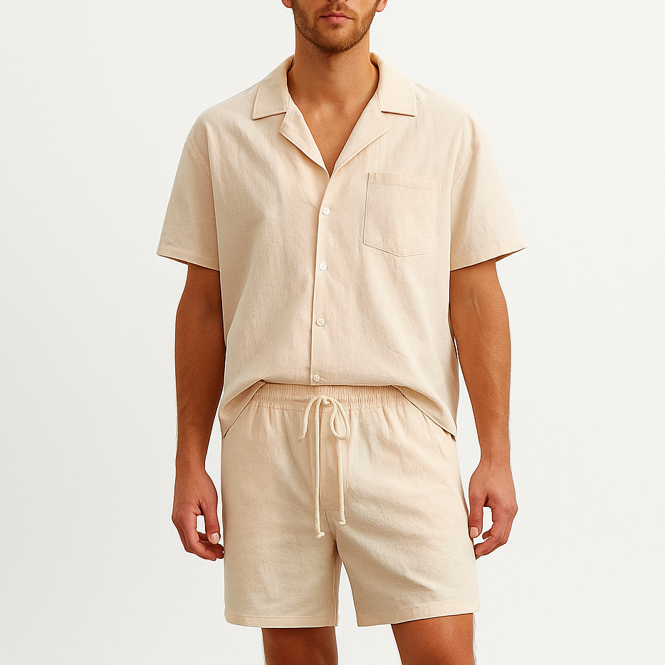 Loose Fit Casual Two-Piece Set for Men