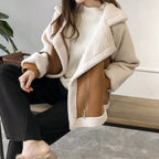 Women’s Shearling Jacket with Fleece Lining for Winter
