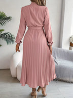 Women’s Chiffon Pleated Midi Dress for Spring Occasions