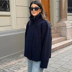 Women’s Wool Cropped Jacket for Winter