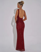 Women's Sequin Maxi Evening Dress Spring