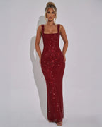 Women's Sequin Maxi Evening Dress Spring