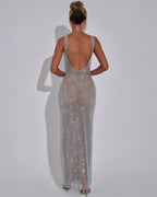 Women's Sequin Maxi Evening Dress Spring