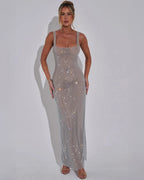 Women's Sequin Maxi Evening Dress Spring