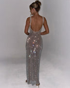 Women's Sequin Maxi Evening Dress Spring