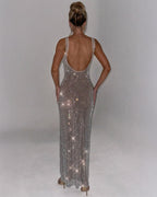 Women's Sequin Maxi Evening Dress Spring