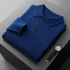Men’s Merino Wool Knit Polo Jumper for Spring