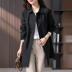 Women’s Wool Blend Mid Length Coat for Winter