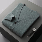 Men’s Wool Knit Cardigan for Spring