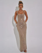 Women's Sequin Maxi Evening Dress Spring