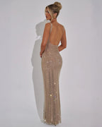 Women's Sequin Maxi Evening Dress Spring