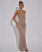 Women's Sequin Maxi Evening Dress Spring