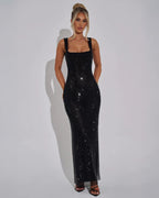 Women's Sequin Maxi Evening Dress Spring