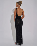 Women's Sequin Maxi Evening Dress Spring