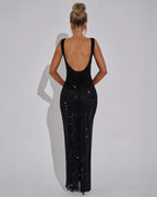 Women's Sequin Maxi Evening Dress Spring
