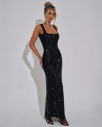 Women's Sequin Maxi Evening Dress Spring