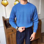 Men’s Merino Wool Ribbed Jumper for Spring