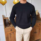 Men’s Merino Wool Ribbed Jumper for Spring