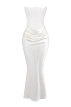 Women’s Strapless Maxi Dress Polyester for Spring