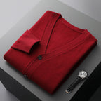 Men’s Wool Knit Cardigan for Spring