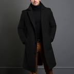 Men’s Long Wool Overcoat for Winter