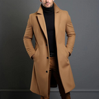 Men’s Long Wool Overcoat for Winter