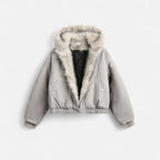Women’s Faux Fur Hooded Winter Jacket with Insulated Padded Design