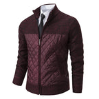 Men’s Wool Blend Zip Cardigan Jacket for Winter