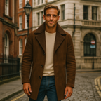 Men’s Shearling Lined Winter Coat