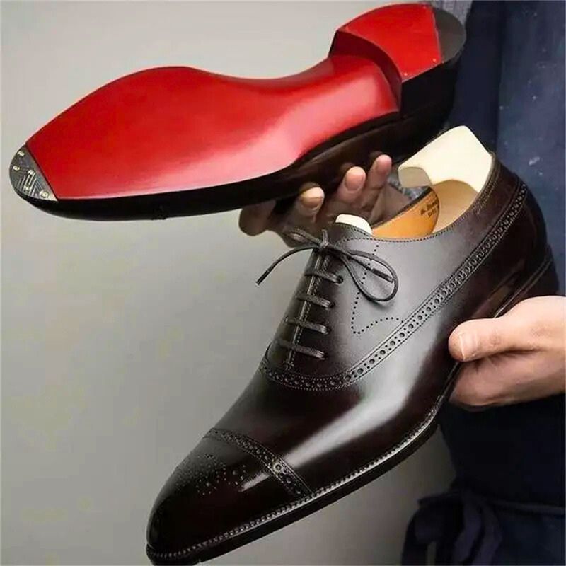 Men's Leather Oxford Dress Shoes Spring