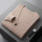 Men’s Wool Knit Cardigan for Spring