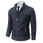 Men’s Wool Blend Zip Cardigan Jacket for Winter
