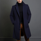 Men’s Long Wool Overcoat for Winter