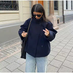 Women’s Wool Cropped Jacket for Winter