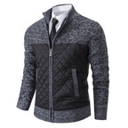 Men’s Wool Blend Zip Cardigan Jacket for Winter