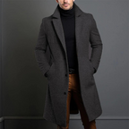 Men’s Long Wool Overcoat for Winter