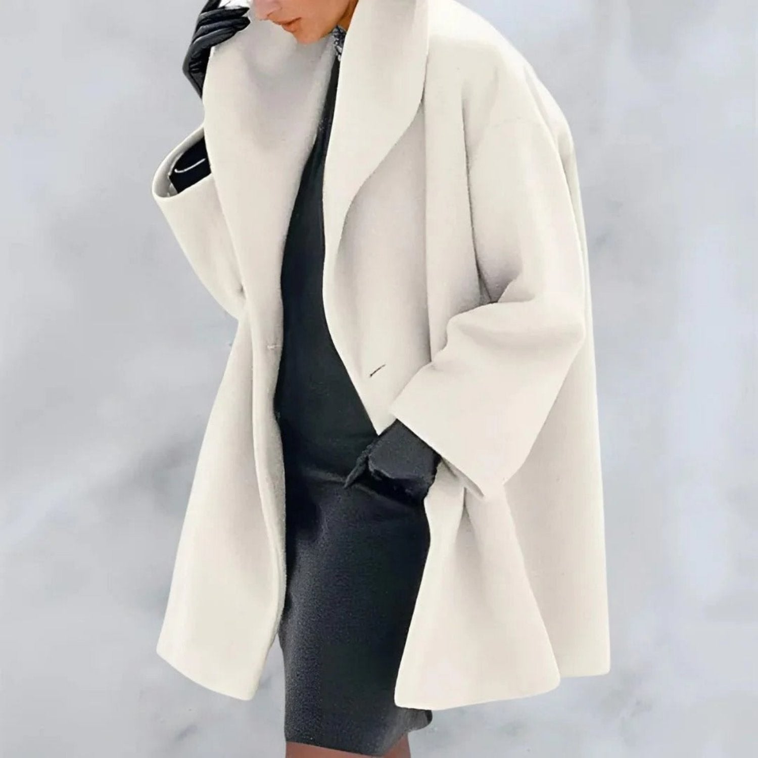Women's Long Wool Coat for Winter
