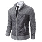 Men’s Wool Blend Zip Cardigan Jacket for Winter