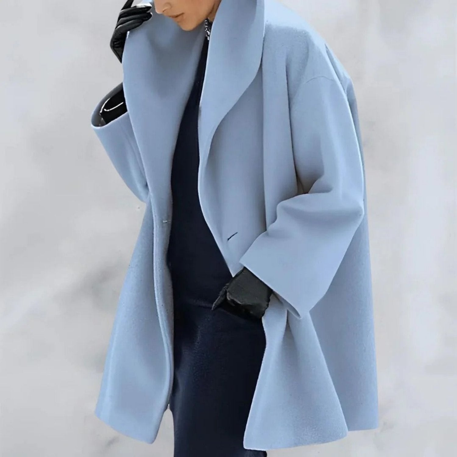 Women's Long Wool Coat for Winter