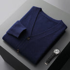 Men’s Wool Knit Cardigan for Spring