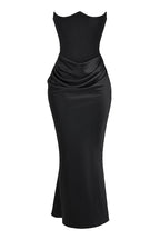 Women’s Strapless Maxi Dress Polyester for Spring