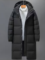 Men’s Long Down Puffer Coat for Winter