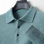 Men’s Merino Wool Knit Polo Jumper for Spring