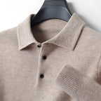 Men’s Merino Wool Knit Polo Jumper for Spring
