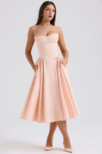 Women’s Cotton Midi Dress for Spring Occasions