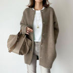 Women’s Wool Blend Longline Cardigan Jacket for Winter