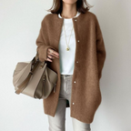 Women’s Wool Blend Longline Cardigan Jacket for Winter