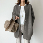 Women’s Wool Blend Longline Cardigan Jacket for Winter