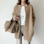 Women’s Wool Blend Longline Cardigan Jacket for Winter
