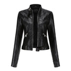 Women’s Leather Biker Jacket for Spring Transition